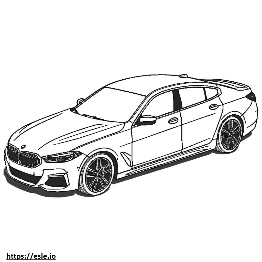 BMW M235i xDrive グラン クーペ 2024 ぬりえ - 塗り絵