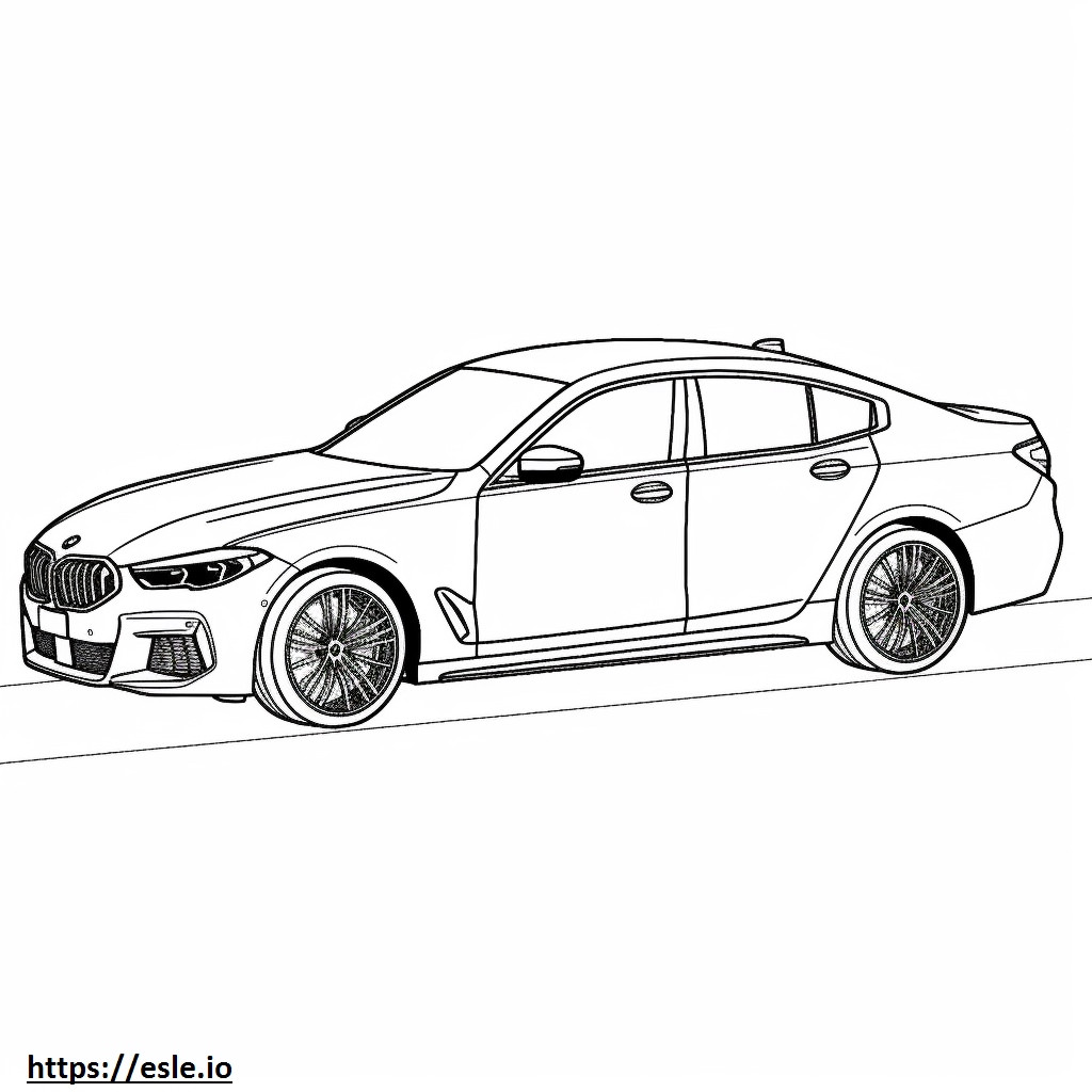 BMW M235i xDrive グラン クーペ 2024 ぬりえ - 塗り絵