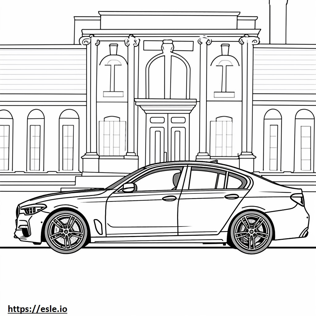 BMW 330i セダン 2024 ぬりえ - 塗り絵