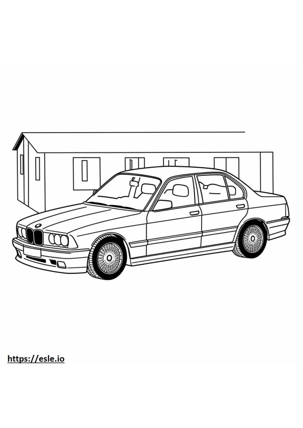 BMW 330i Sedan 2024 kleurplaat