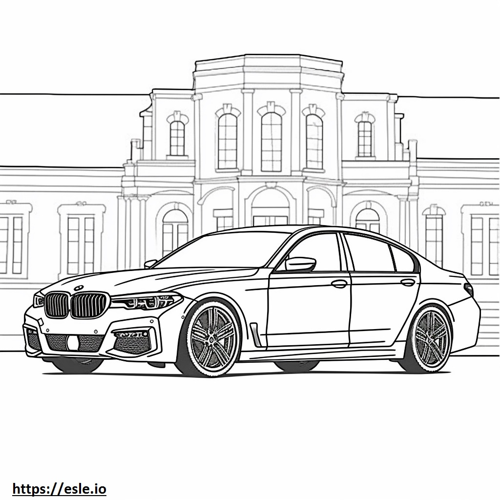 BMW 330i Sedan 2024 gambar mewarnai