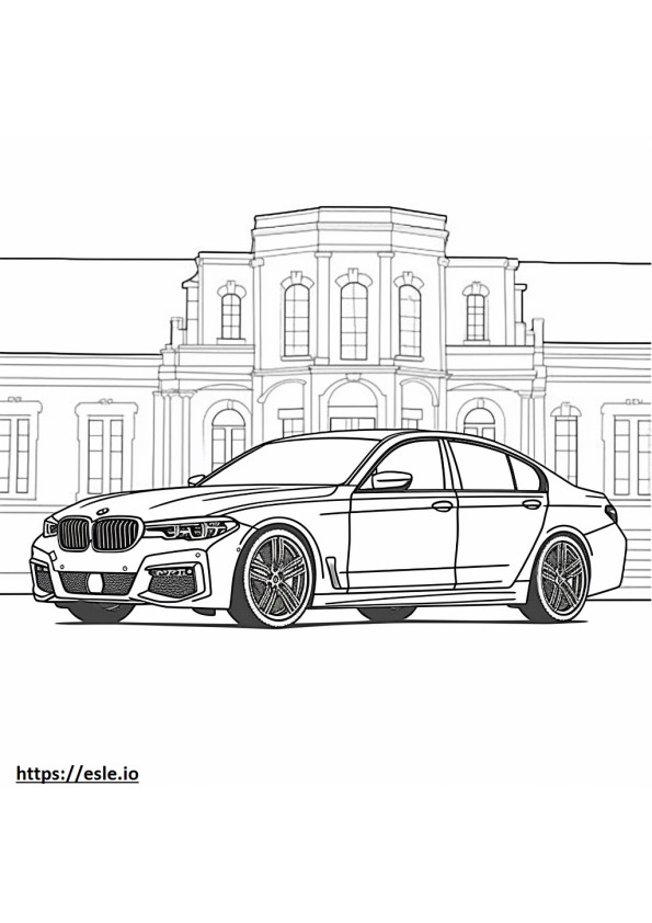 BMW 330i Sedán 2024 para colorear e imprimir