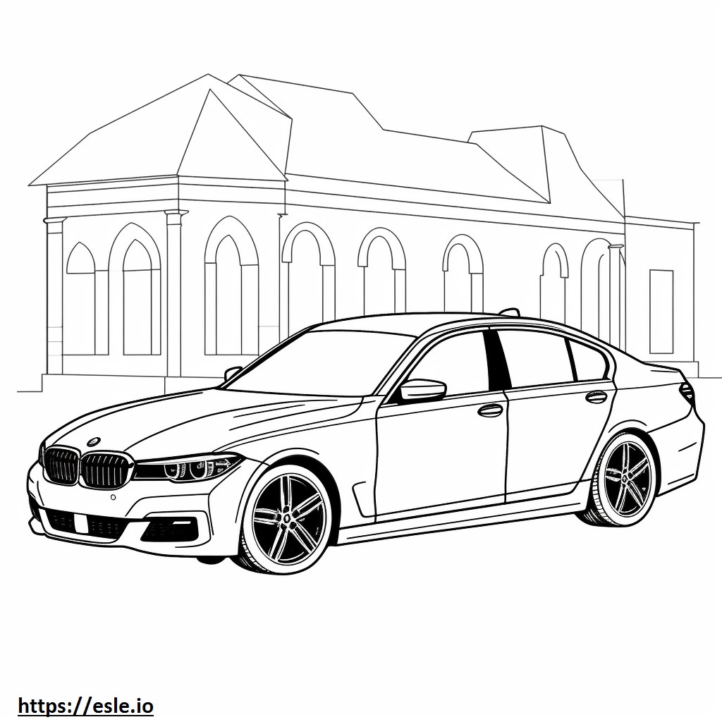 BMW 330i Sedán 2024 para colorear e imprimir