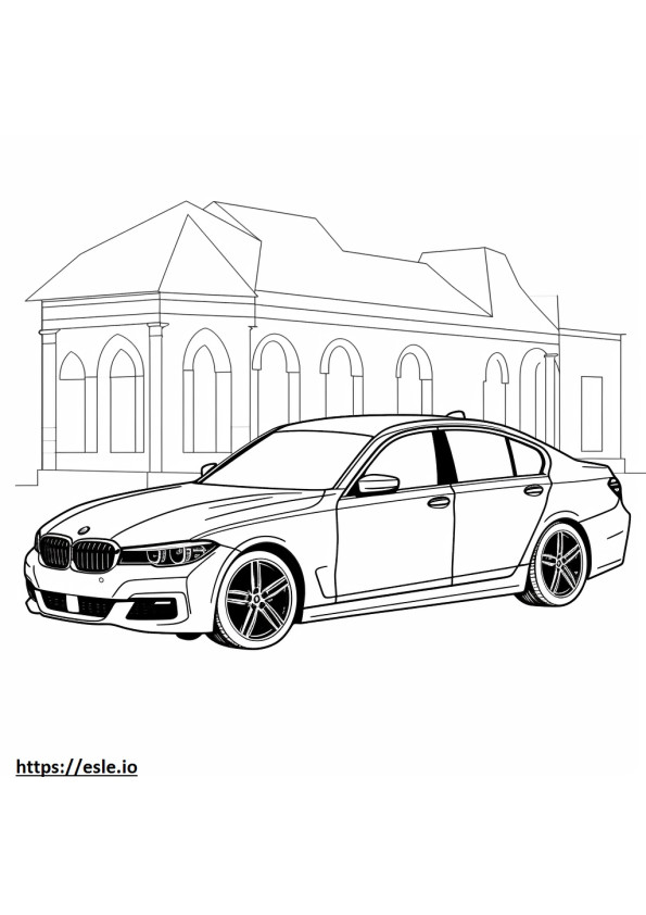 BMW 330i Sedã 2024 para colorir