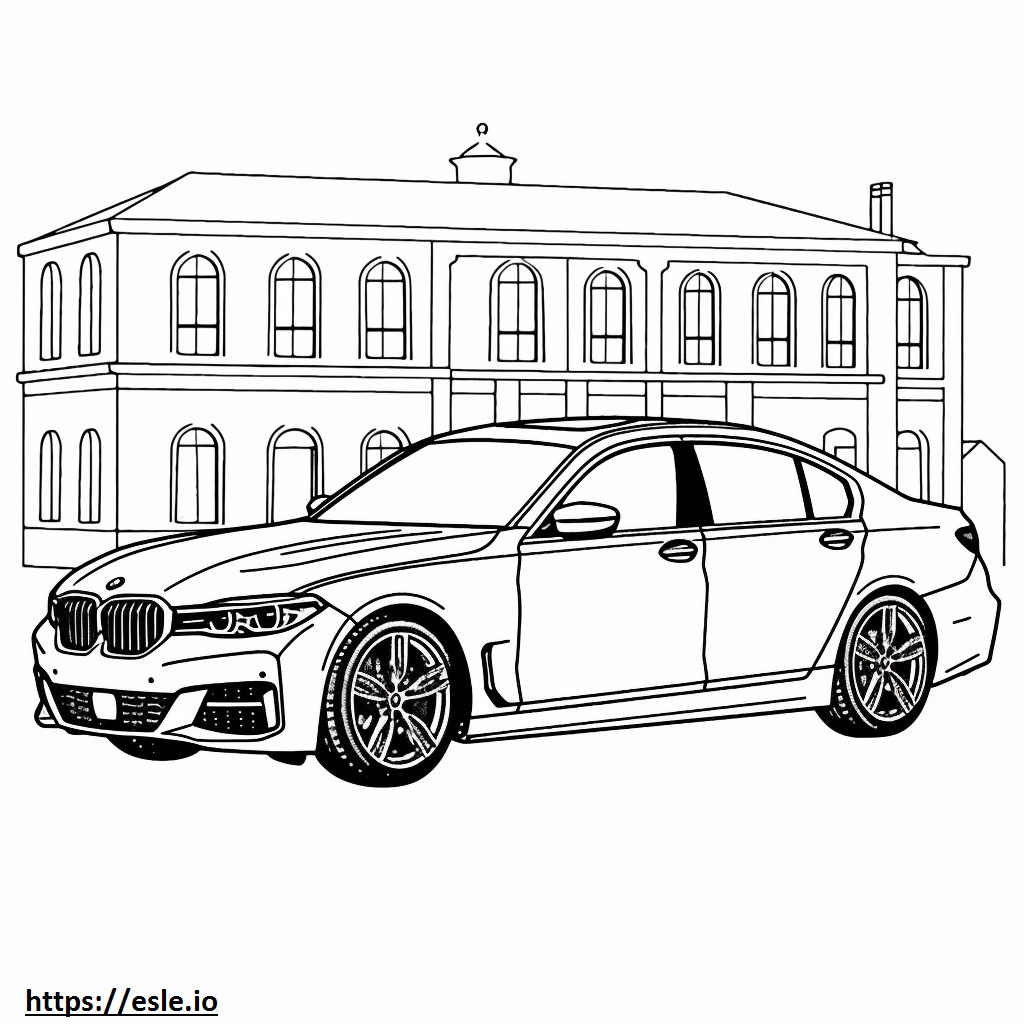 BMW 330i xDrive Limousine 2024 ausmalbild