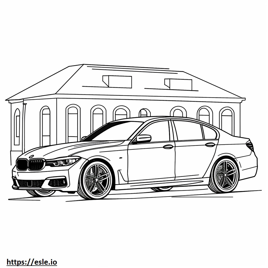 BMW 330i xDrive セダン 2024 ぬりえ - 塗り絵