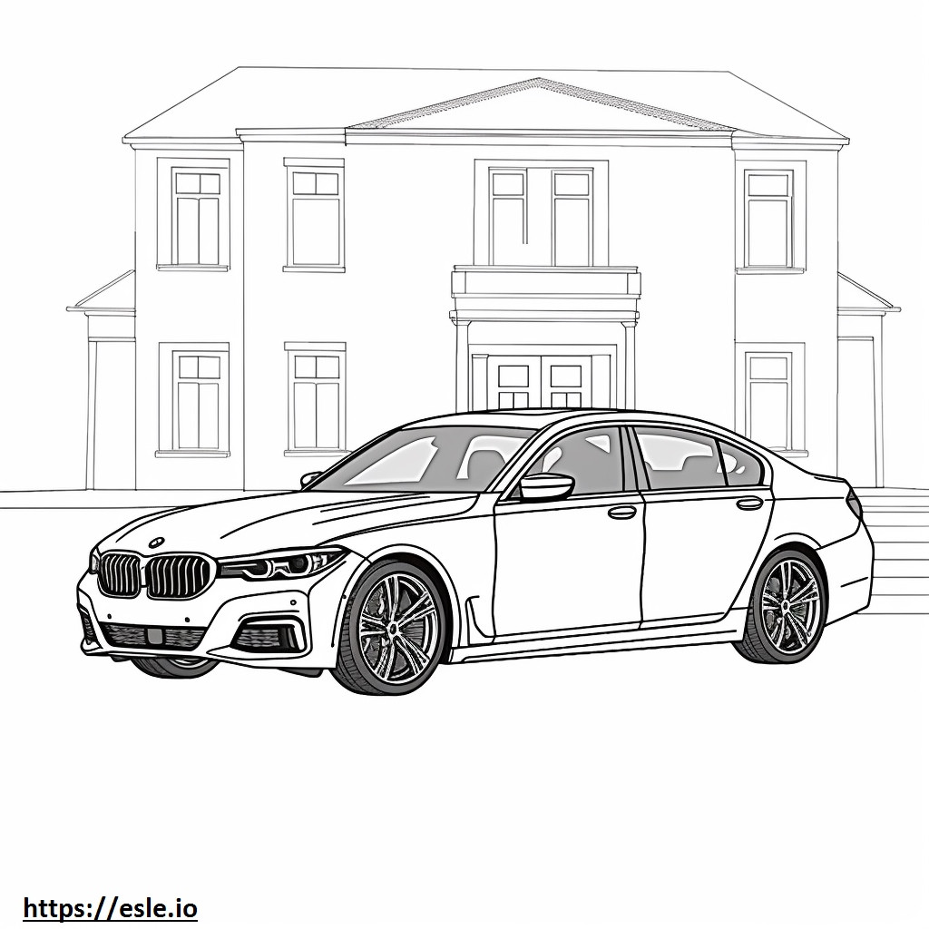 BMW 330i xDrive Sedan 2024 kleurplaat kleurplaat