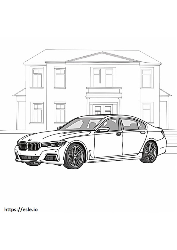 BMW 330i xDrive Sedan 2024 gambar mewarnai