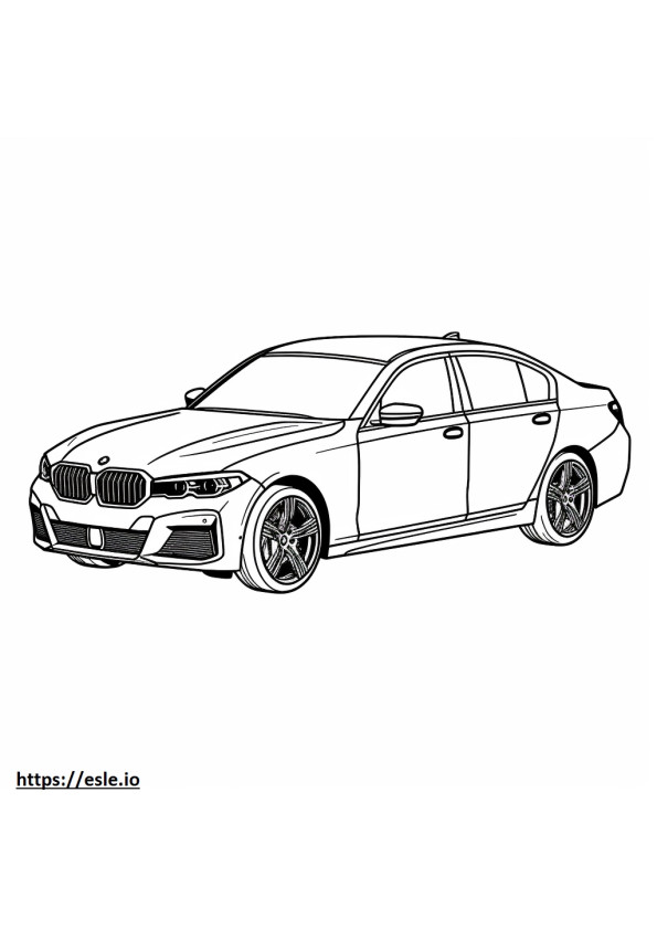 BMW 330i xDrive Sedan 2024 coloring page