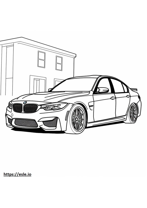 BMW M3 Sedã 2024 para colorir