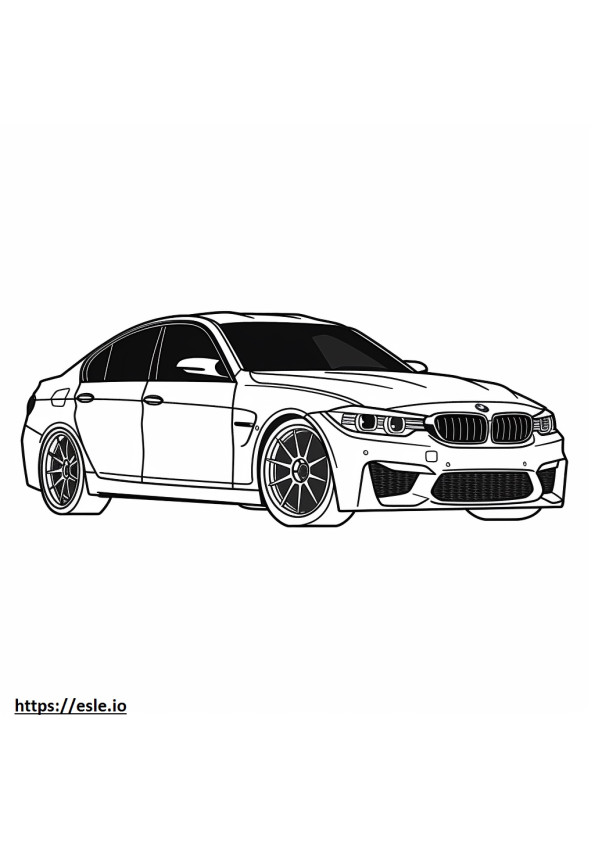 BMW M3 Sedã 2024 para colorir