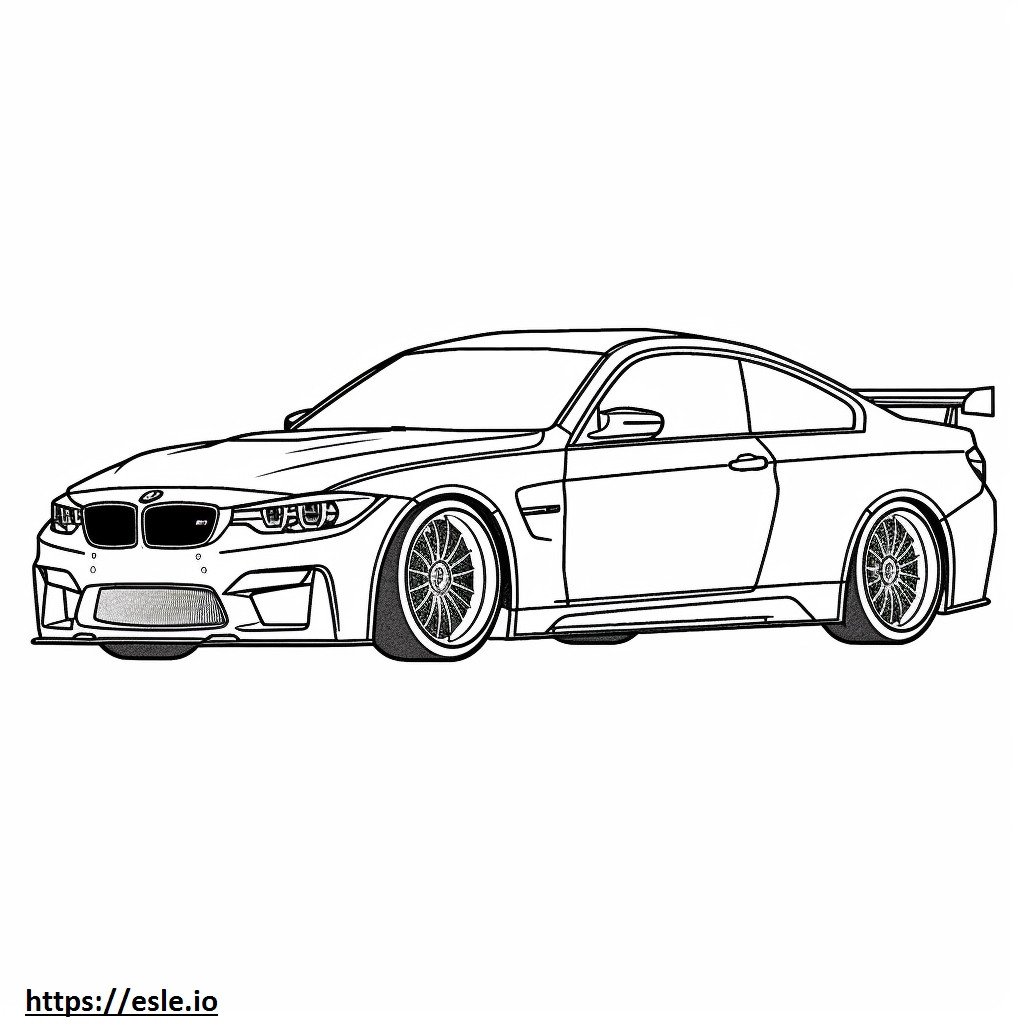 BMW M3 セダン 2024 ぬりえ - 塗り絵