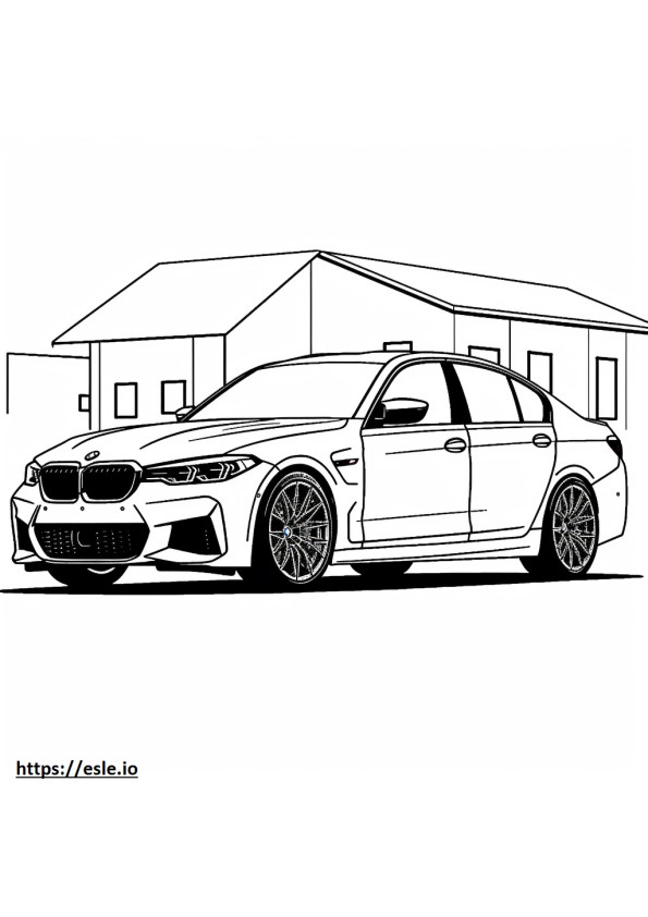 Coloriage BMW M3 Compétition M xDrive Berline 2024 à imprimer