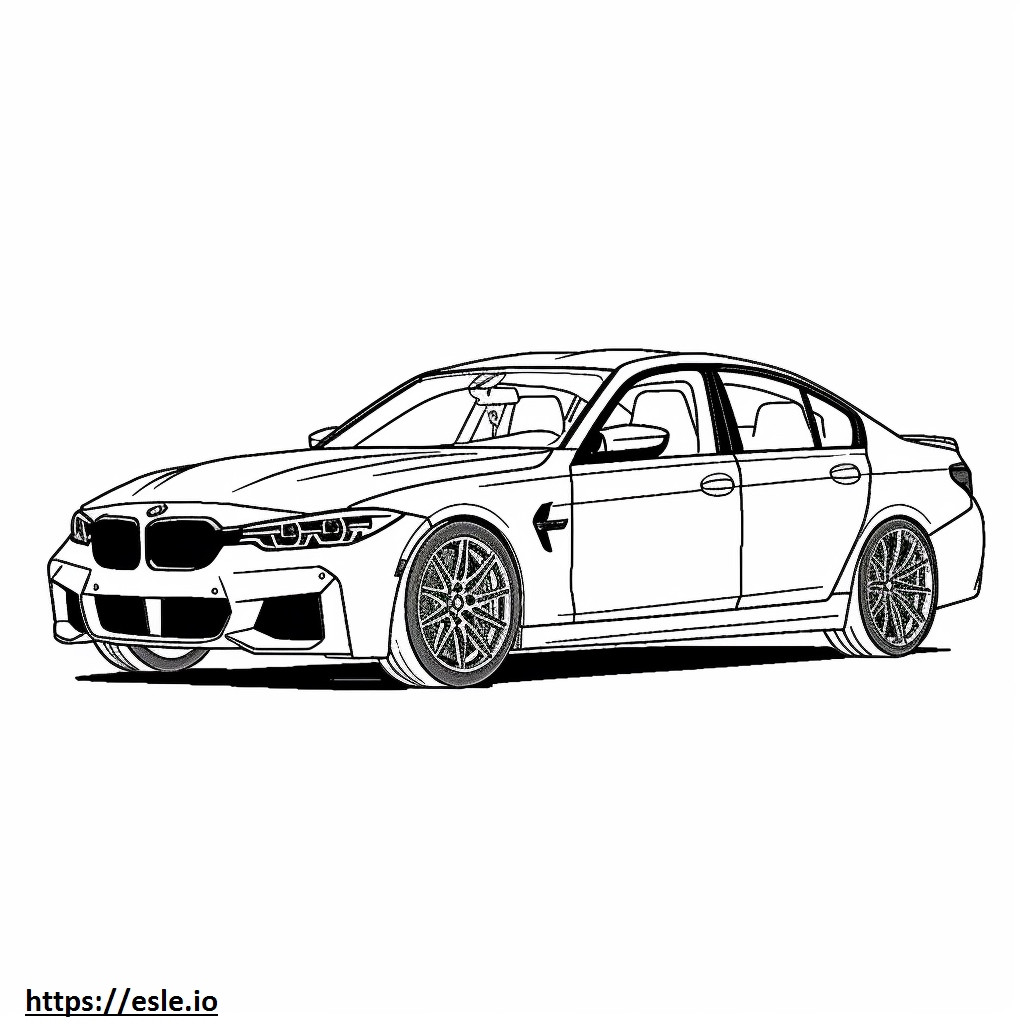 BMW M3 Competition M xDrive Sedan 2024 kolorowanka