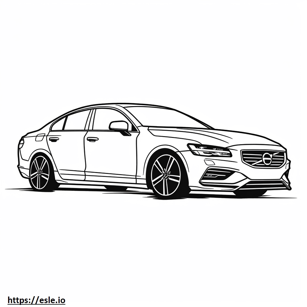 Volvo S60 B5 AWD 2024 coloring page