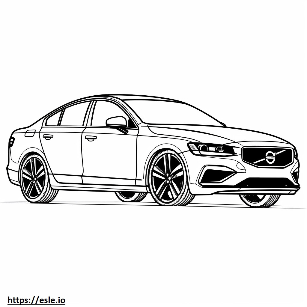 Volvo S60 B5 AWD 2024 coloring page