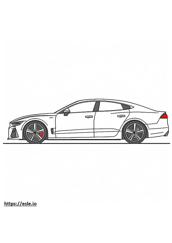 Audi A5 Sportback quattro 2024 coloring page