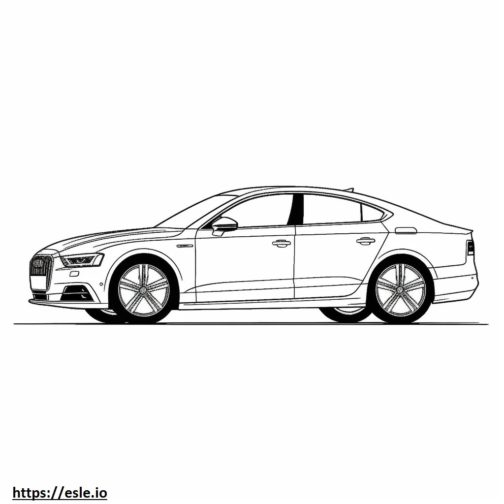 Audi A5 Sportback quattro 2024 ausmalbild