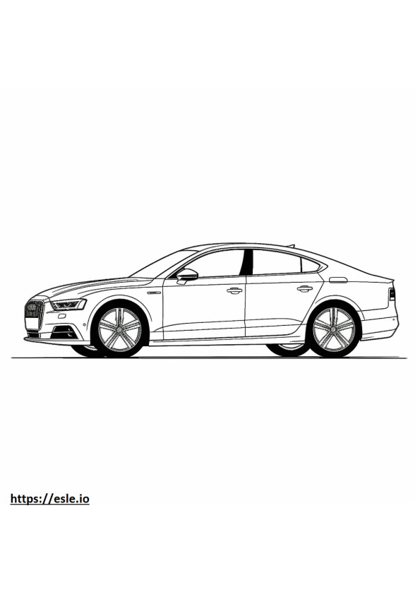 Audi A5 Sportback quattro 2024 coloring page
