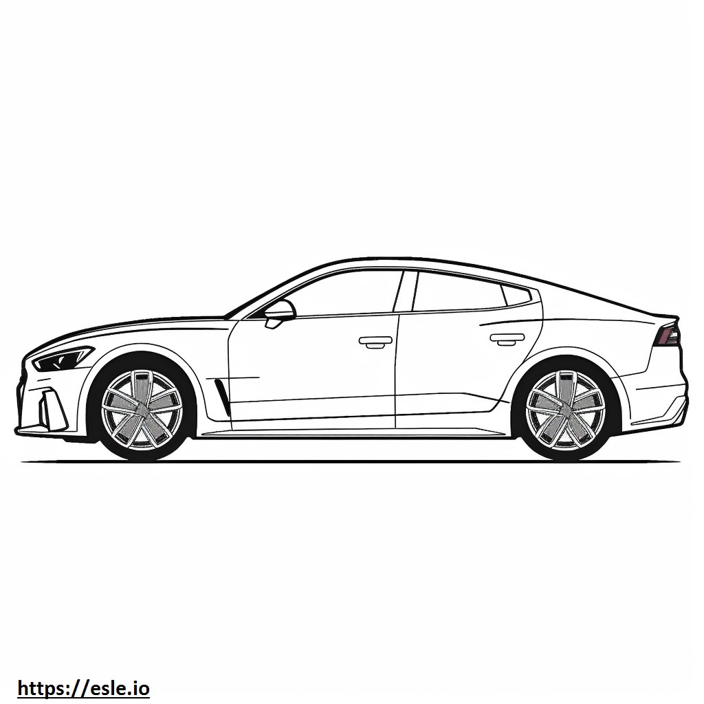 Audi RS 5 Sportback 2024 ausmalbild