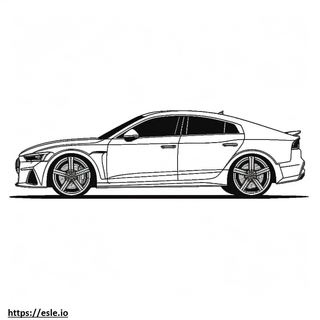Audi RS 5 Sportback 2024 para colorear e imprimir