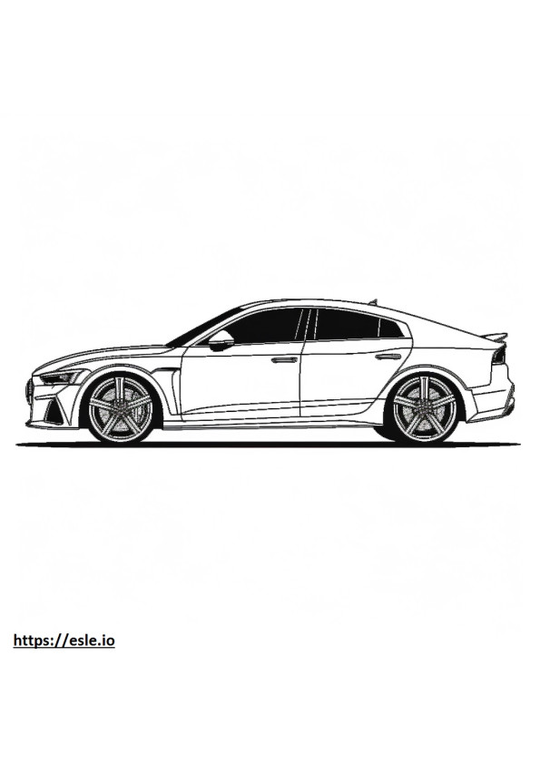 Audi RS 5 Sportback 2024 para colorear e imprimir