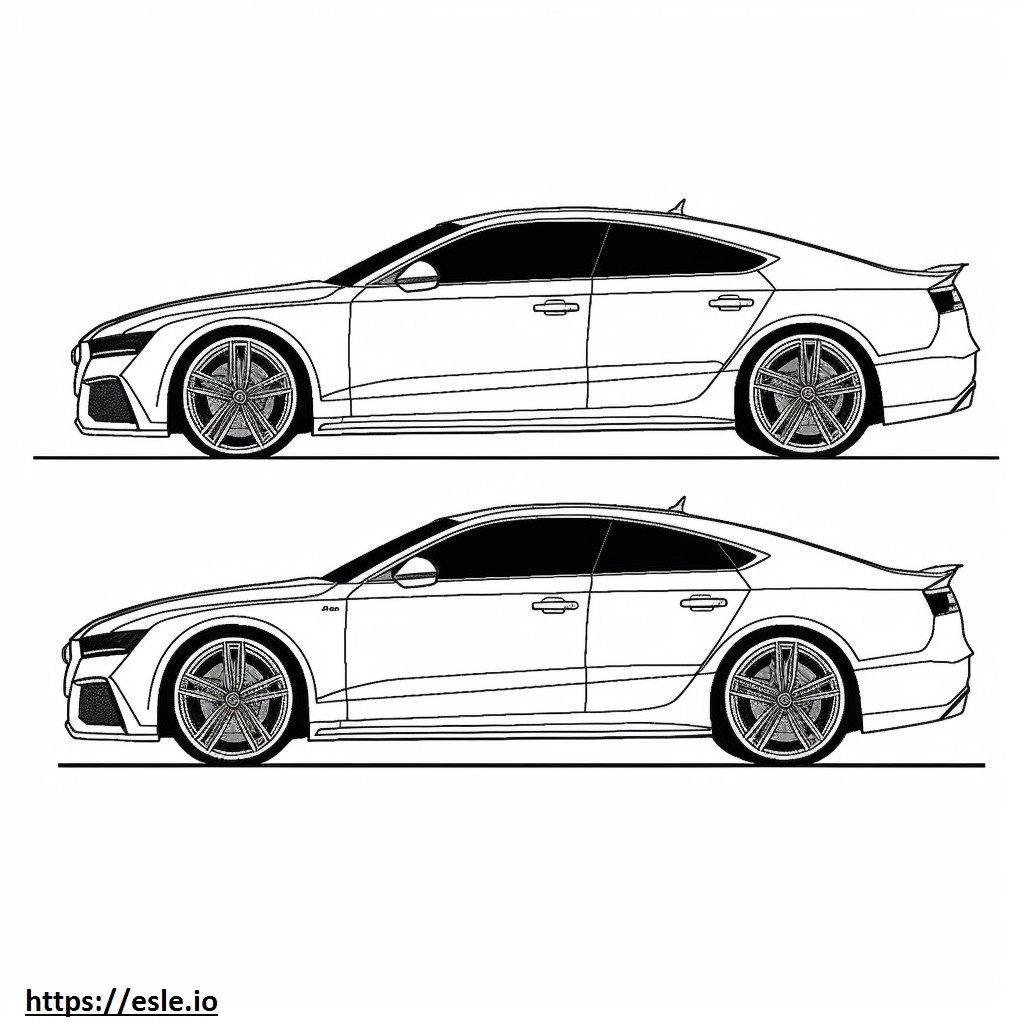 Audi RS 5 Sportback 2024 coloring page