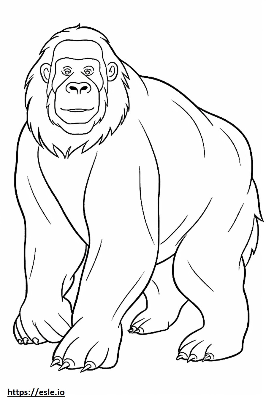Kartun Orangutan Kalimantan gambar mewarnai