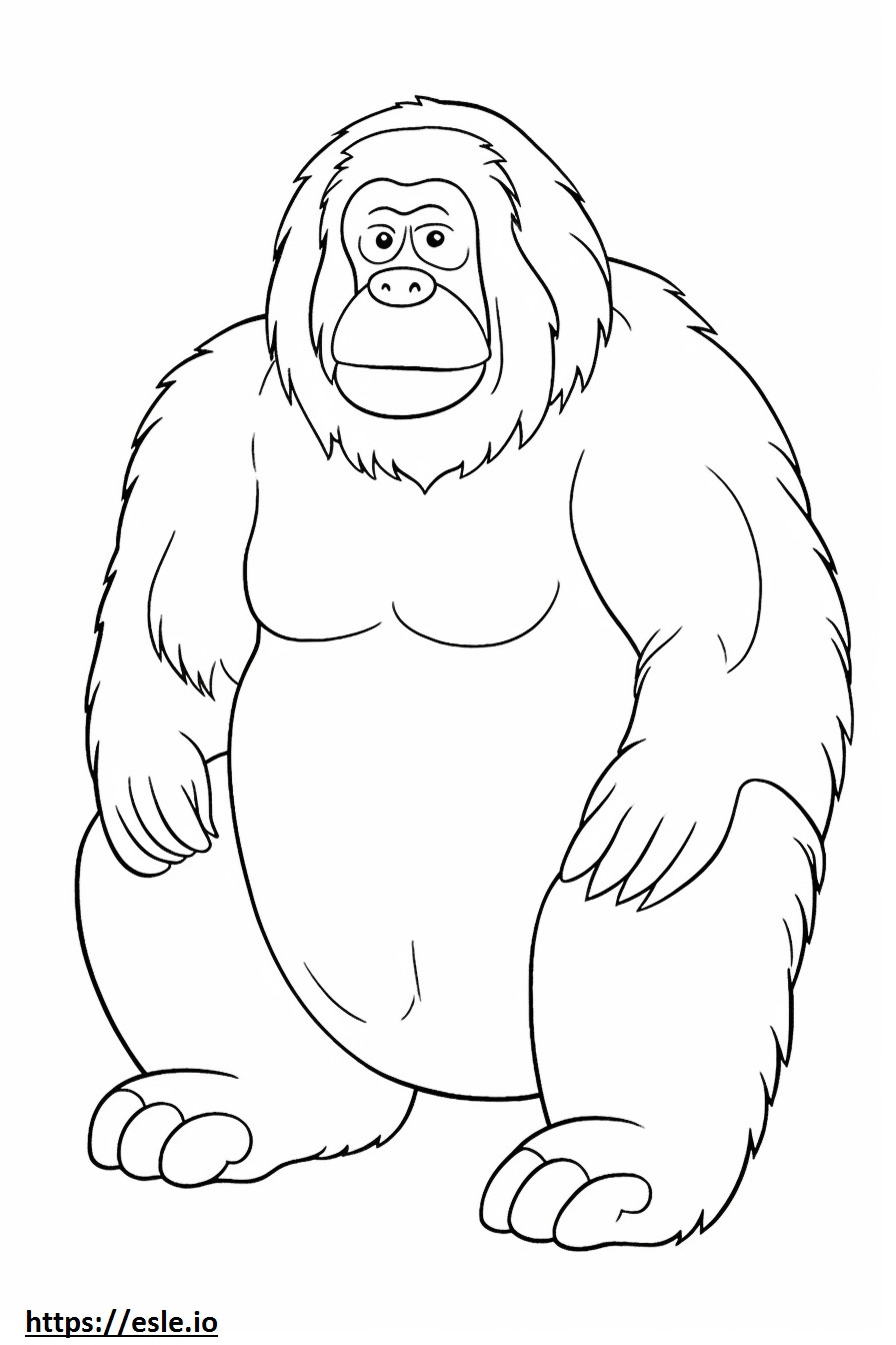 Borneai orangután rajzfilm szinező