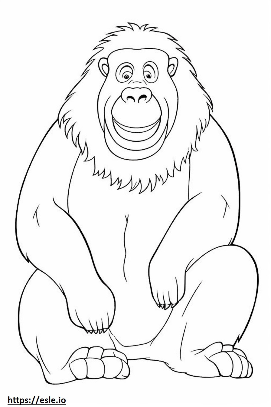 Borneai orangután boldog szinező