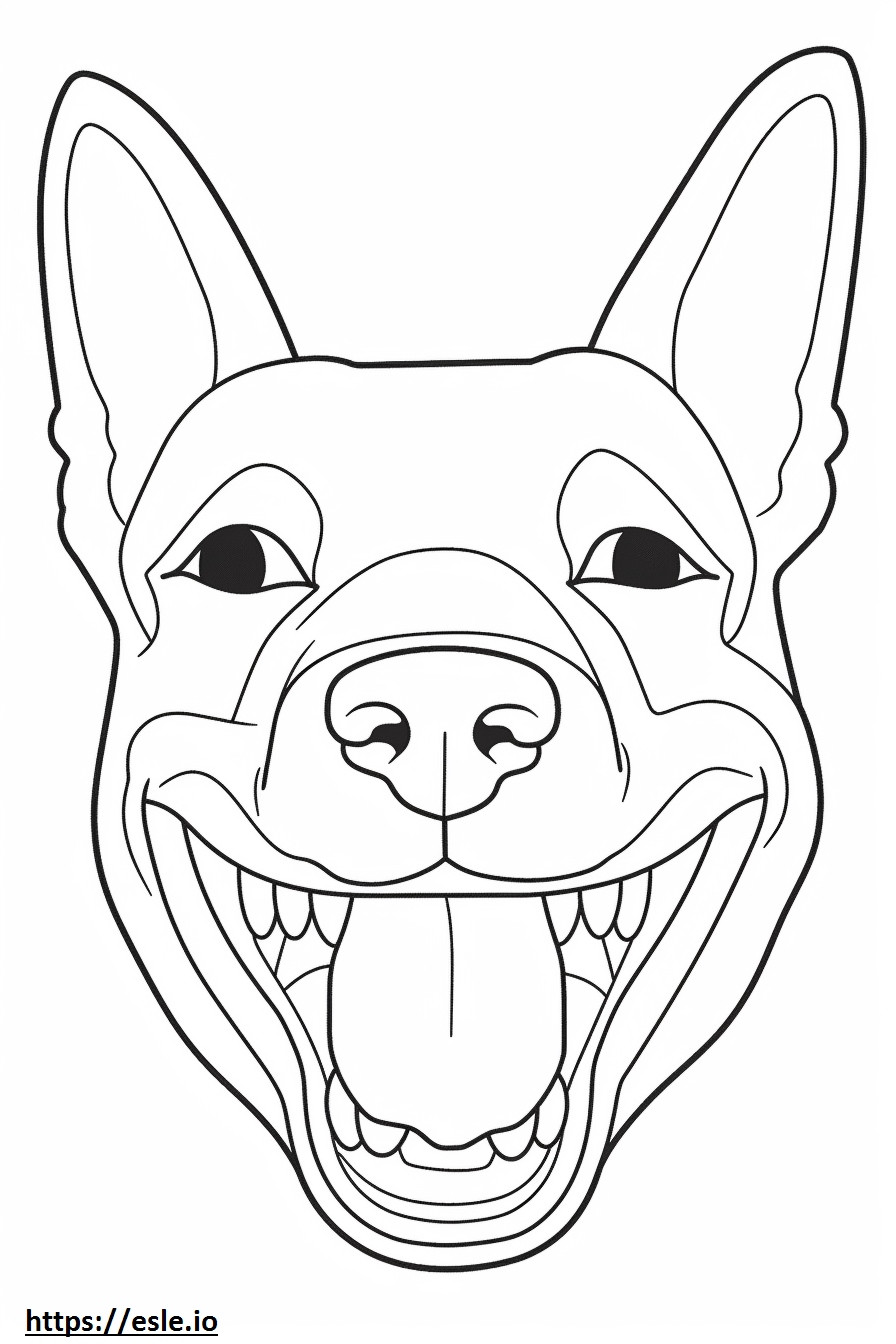 Boston Terrier-glimlachemoji kleurplaat kleurplaat