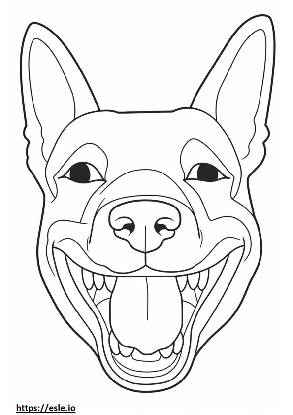 Boston Terrier-glimlachemoji kleurplaat
