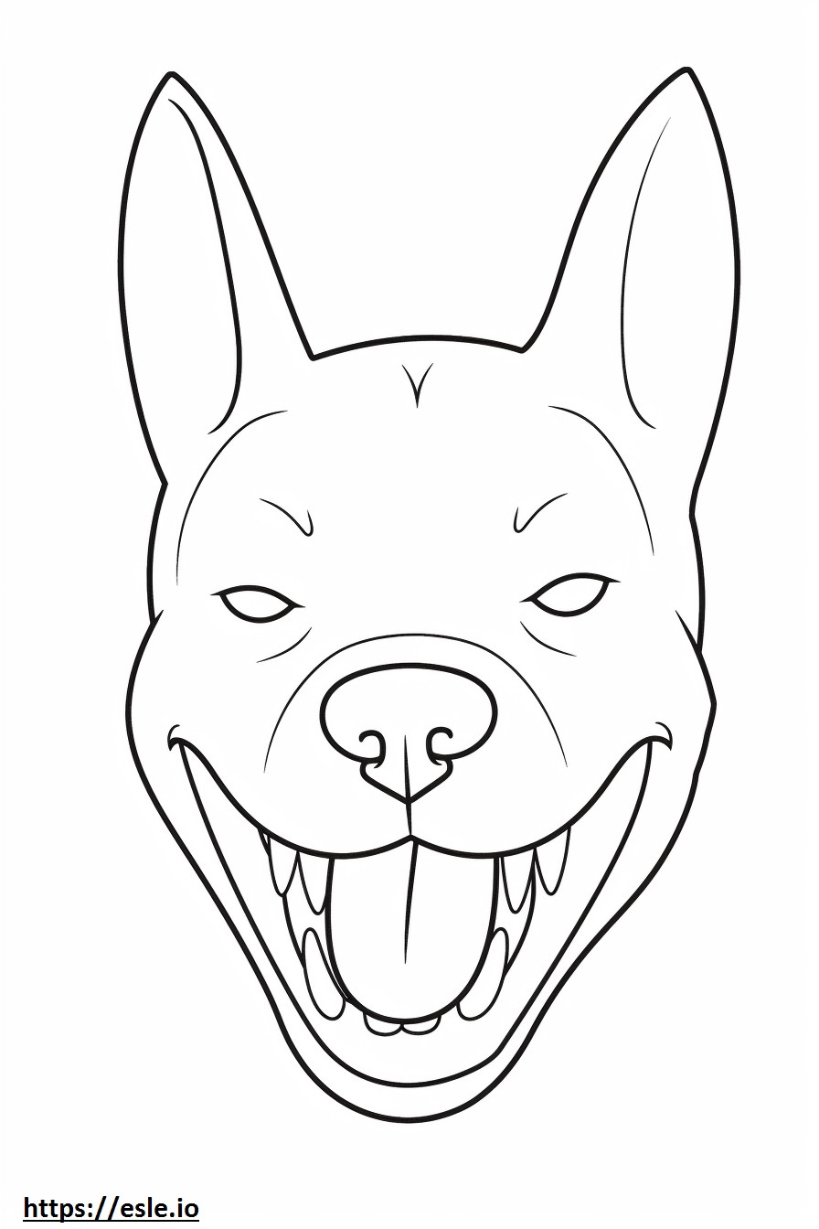 Boston Terrier mosoly emoji szinező