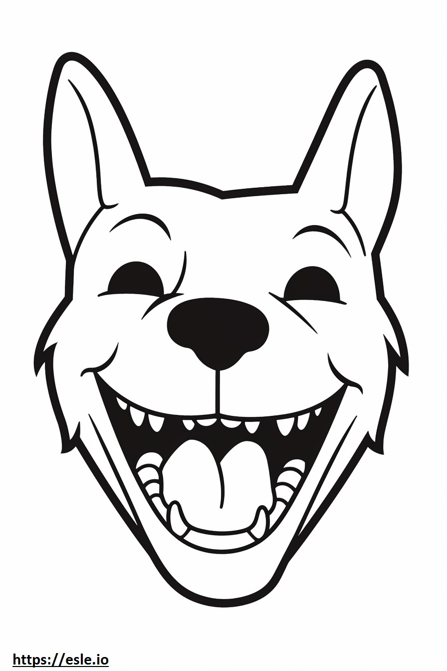 Boston Terrier-glimlachemoji kleurplaat kleurplaat