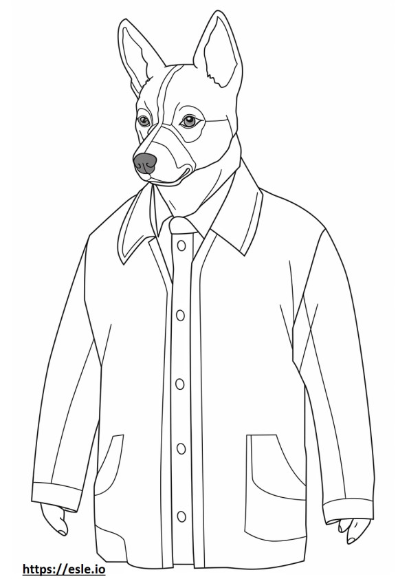 Desenho animado do Boston Terrier para colorir