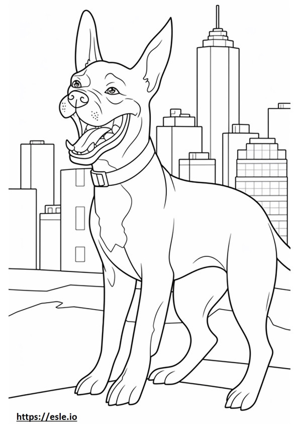 Coloriage Boston Terrier heureux à imprimer