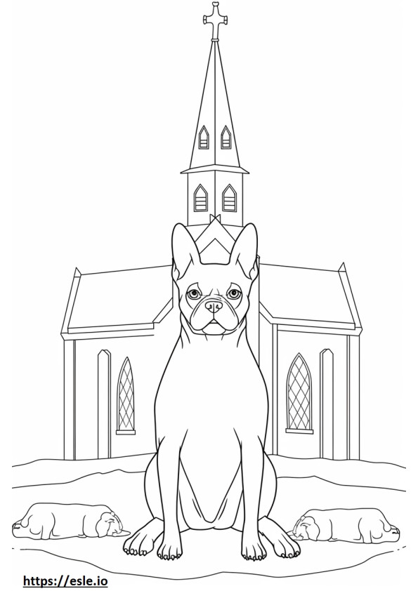 Apto para Boston Terrier para colorear e imprimir