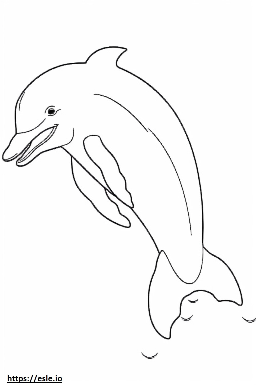 Bottlenose Dolphin baby coloring page