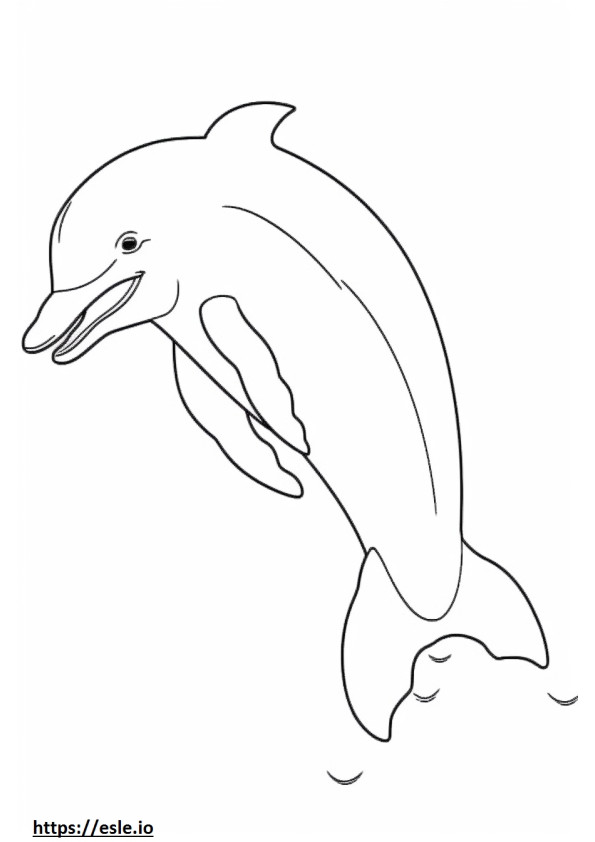 Tuimelaar dolfijn baby kleurplaat