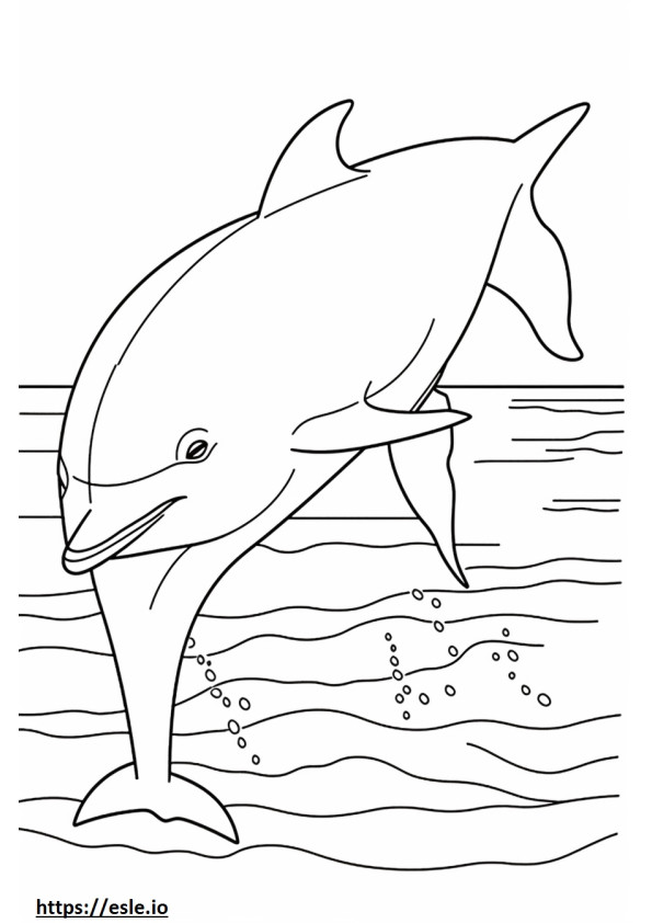 Przyjazny dla delfinów butlonose kolorowanka