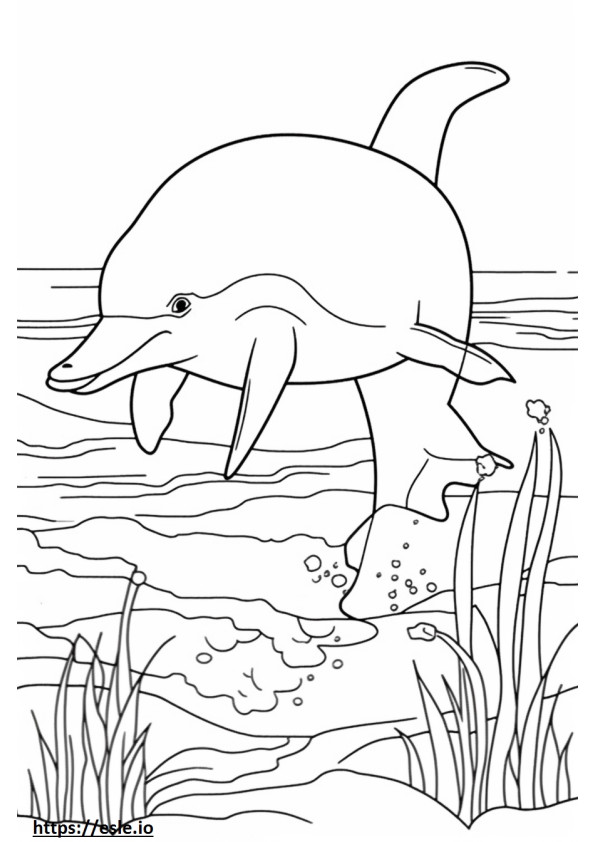 Coloriage Adapté aux grands dauphins à imprimer