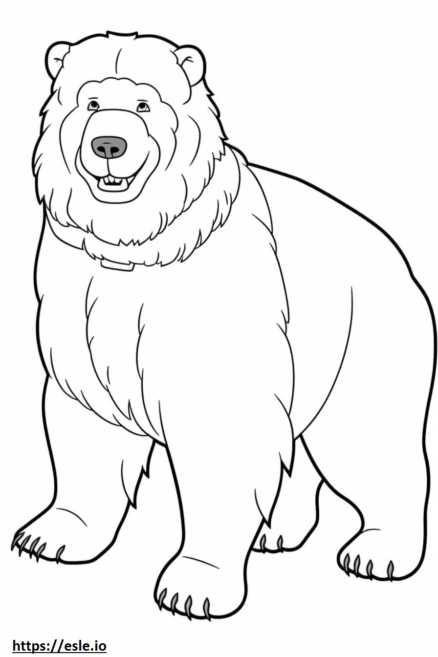 Bouvier Des Flandres cartoon coloring page