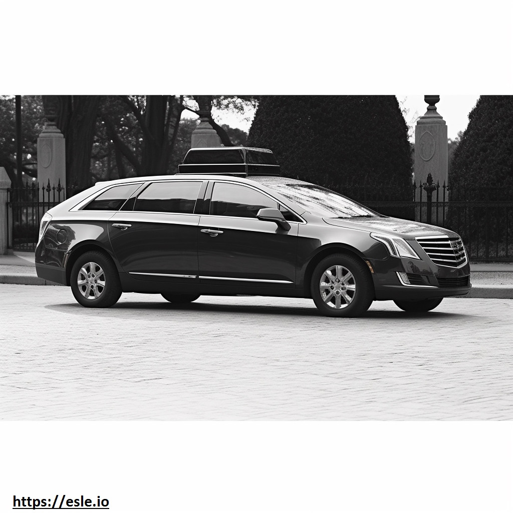 Cadillac XT5 Hearse FWD 2024 coloring page