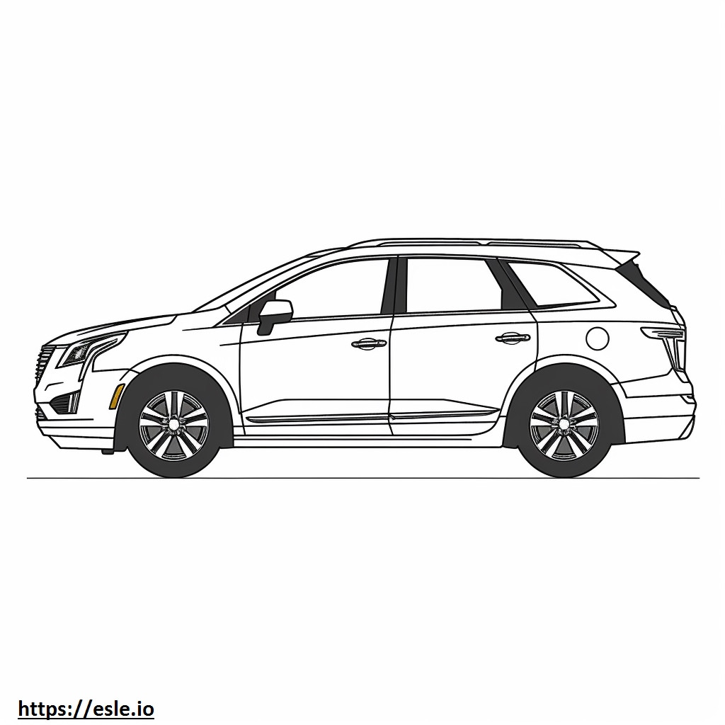Cadillac XT5 Hearse FWD 2024 coloring page