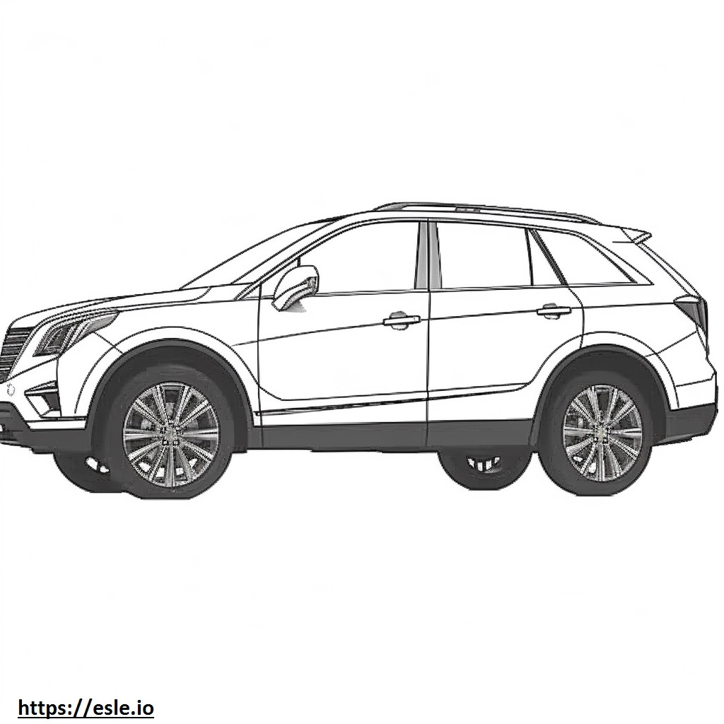 Cadillac XT5 Limo FWD 2024 coloring page