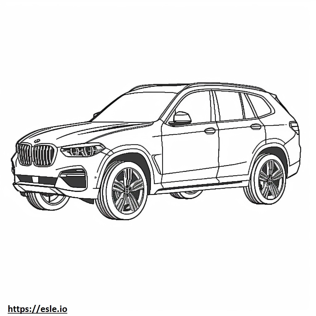 BMW X3 sDrive30i 2024 coloring page
