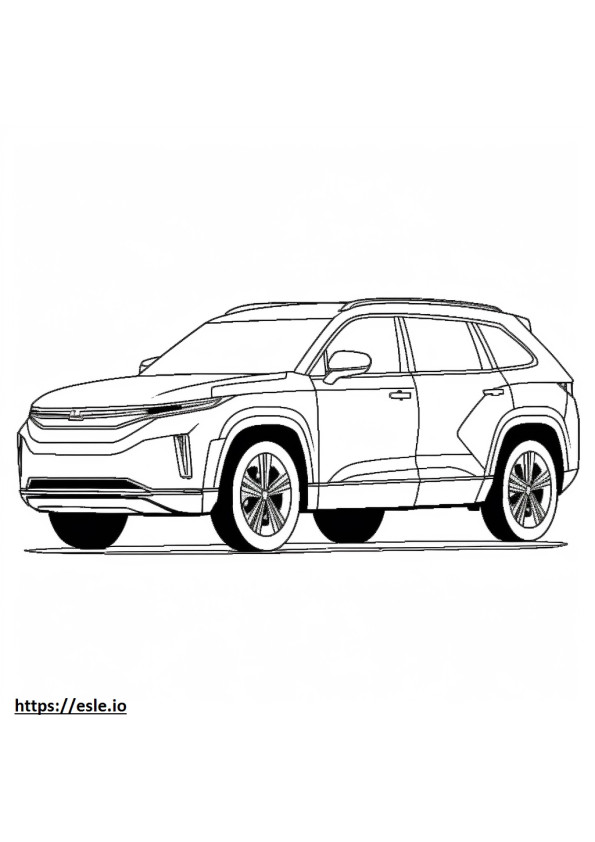 Honda CR-V FWD 2024 para colorear e imprimir