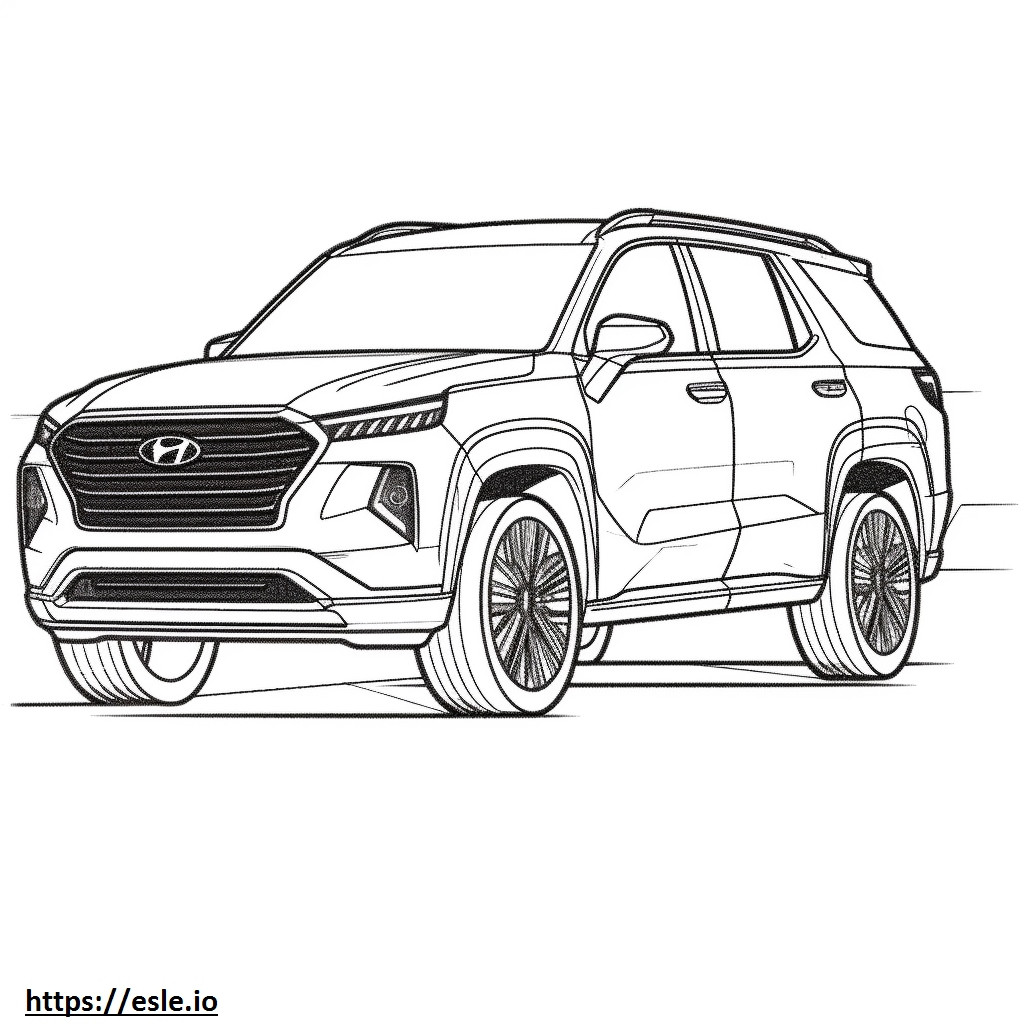 Hyundai Palisade FWD 2024 para colorir