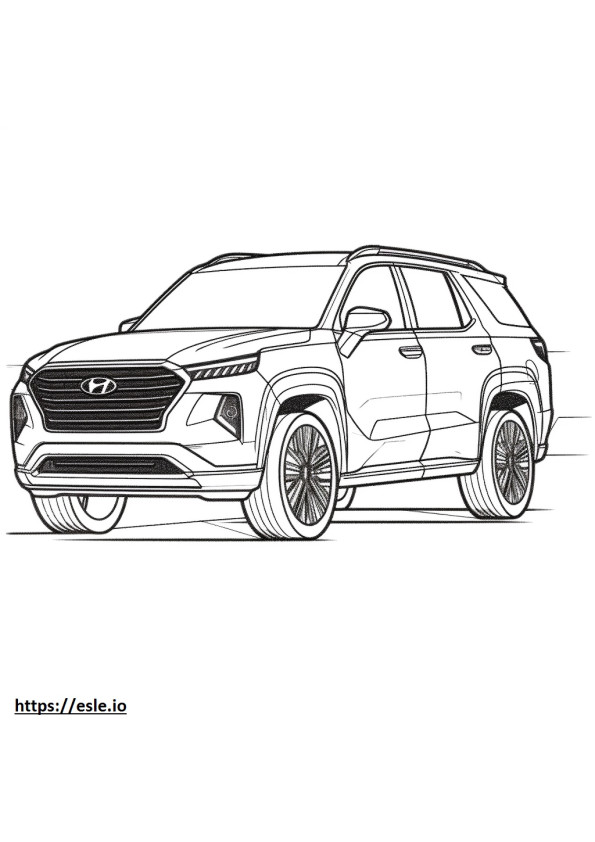 Hyundai Palisade FWD 2024 coloring page