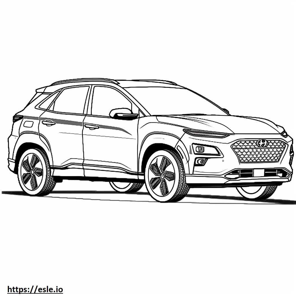 Hyundai Kona FWD 2024 coloring page